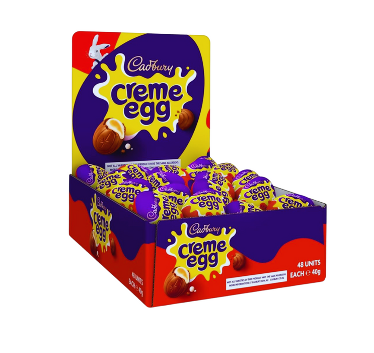 Cadburry Easter Creme Eggs (Pack of 48) Milk Chocolate Filled With Creamy Filling Fresh 2025 Stock