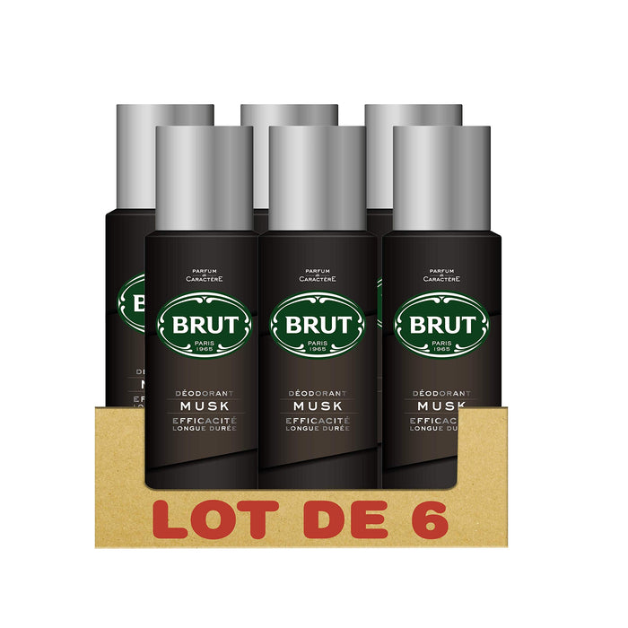 Brut Men's Deodorant Spray 200 ml - Pack of 6