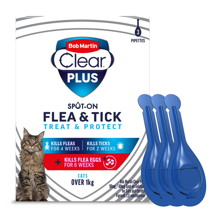 Bob Martin Clear Spot On Flea Treatment for Cats & Kitten