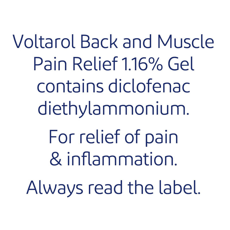 Voltarol Back and Muscle Pain Relief Gel With No Mess Applicator, 100 g