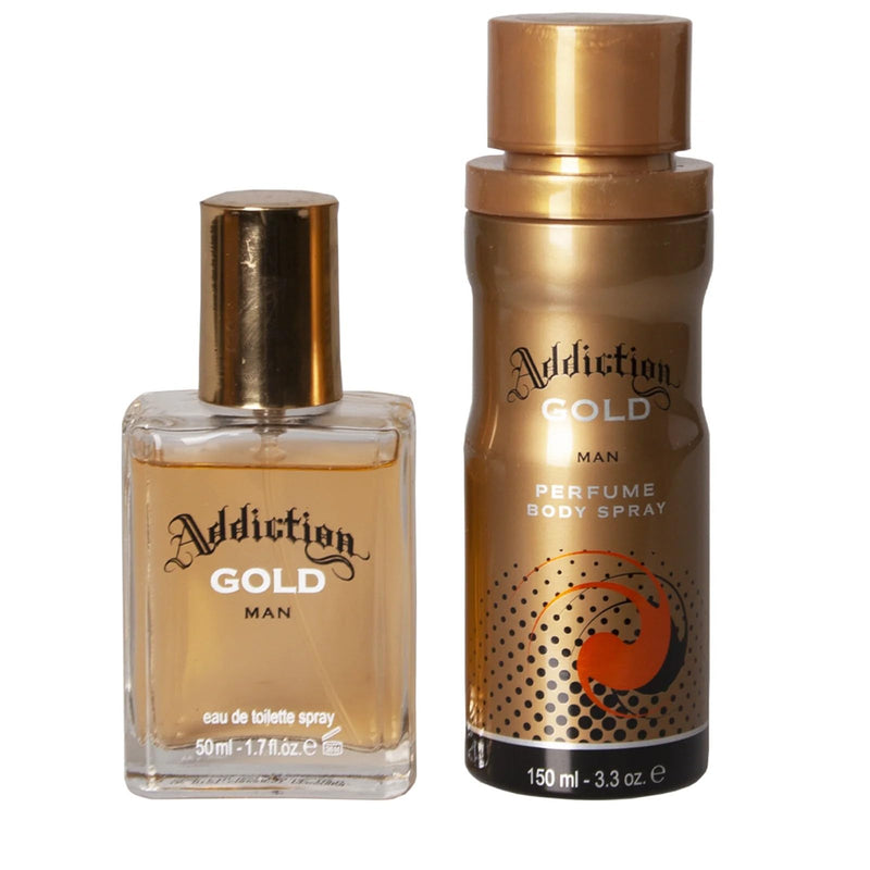 ADDICTION Savage Men's Gift Set – Eau de Toilette 50ml + Body Spray 150ml – Long-Lasting Masculine Fragrance for All Day Freshness – Ideal Men's Grooming Gift Set.