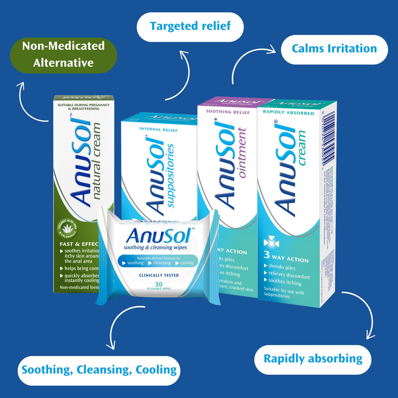 Anusol Haemorrhoid Suppositories, Shrinks Piles, Soothes Itching, 12 Count