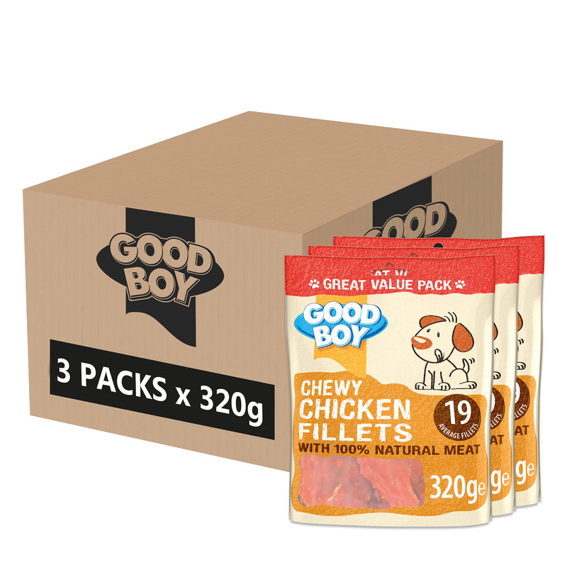 Good Boy Good Boy - Tender Duck Fillets - Dog Treats - Made With 100% Natural Duck Breast Meat - 320 Grams - Low Fat Dog Treats - Case of 3