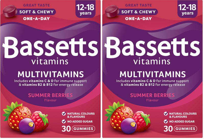 Bassetts Vitamins 12-18 Years Summer Berries Flavour Multivitamins 30 Gummies