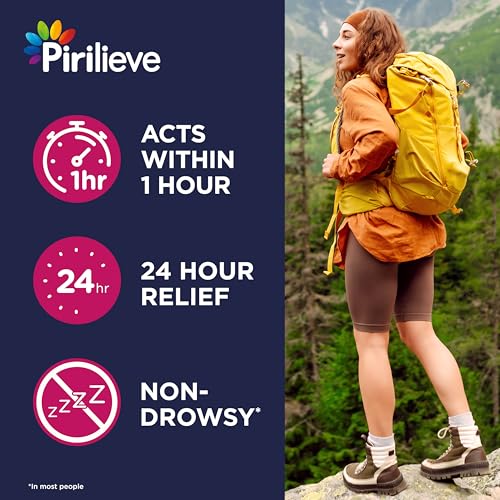 Pirilieve Hayfever Relief, Fexofenadine Antihistamine Tablets for Relief of Heyfever Symptoms Such as Sneezing and Itchy or Blocked Nose, 30s