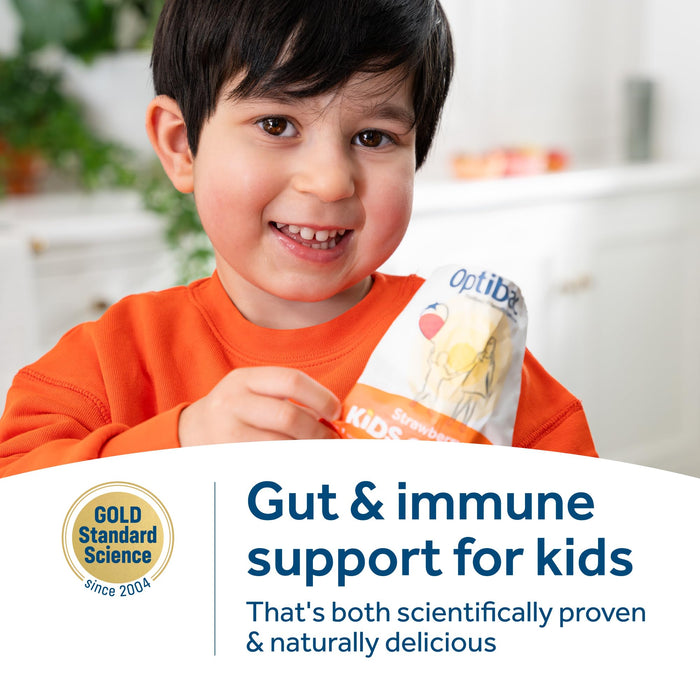 Optibac Probiotics Kids Gummies - Kids Probiotic with Vitamin D & Calcium for Immune System Support & Gut Health with 2 Billion Bacterial Cultures - 60 Vegan Gummies