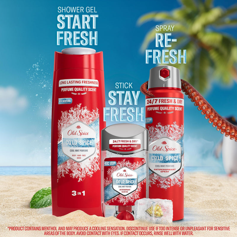 Old Spice Captain Deodorant Body Spray For Men, Aluminium Free
