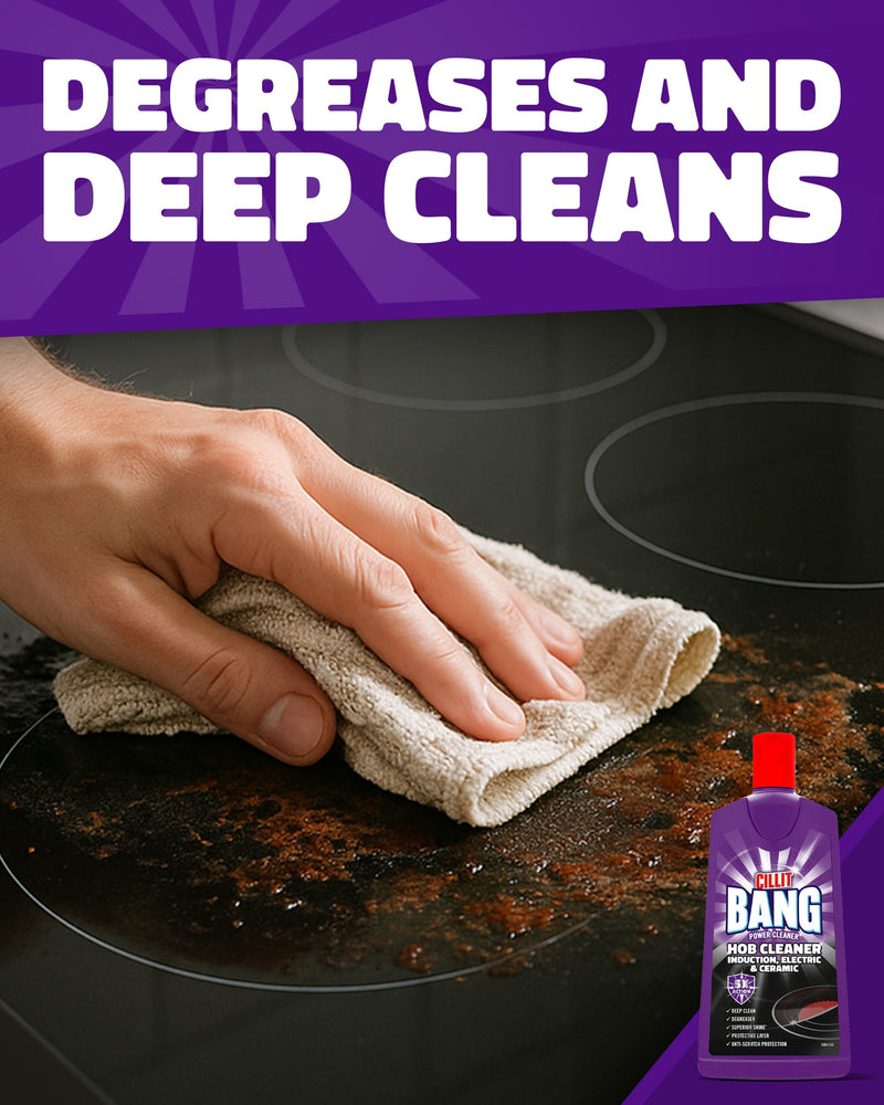 Cillit Bang Hob Cleaner, For Cleaning Burnt-on Stains, Ovens and Stovetops, 200ml (Pack of 6)