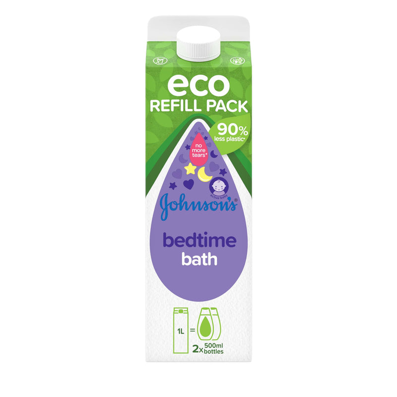 Johnson's Baby Bedtime Bath (1 x 500 ml), Gentle & Soothing Baby Bath to Help Sleep Better, Hypoallergenic Newborn Care, with Natural Calm Aromas and No More Tears Formula