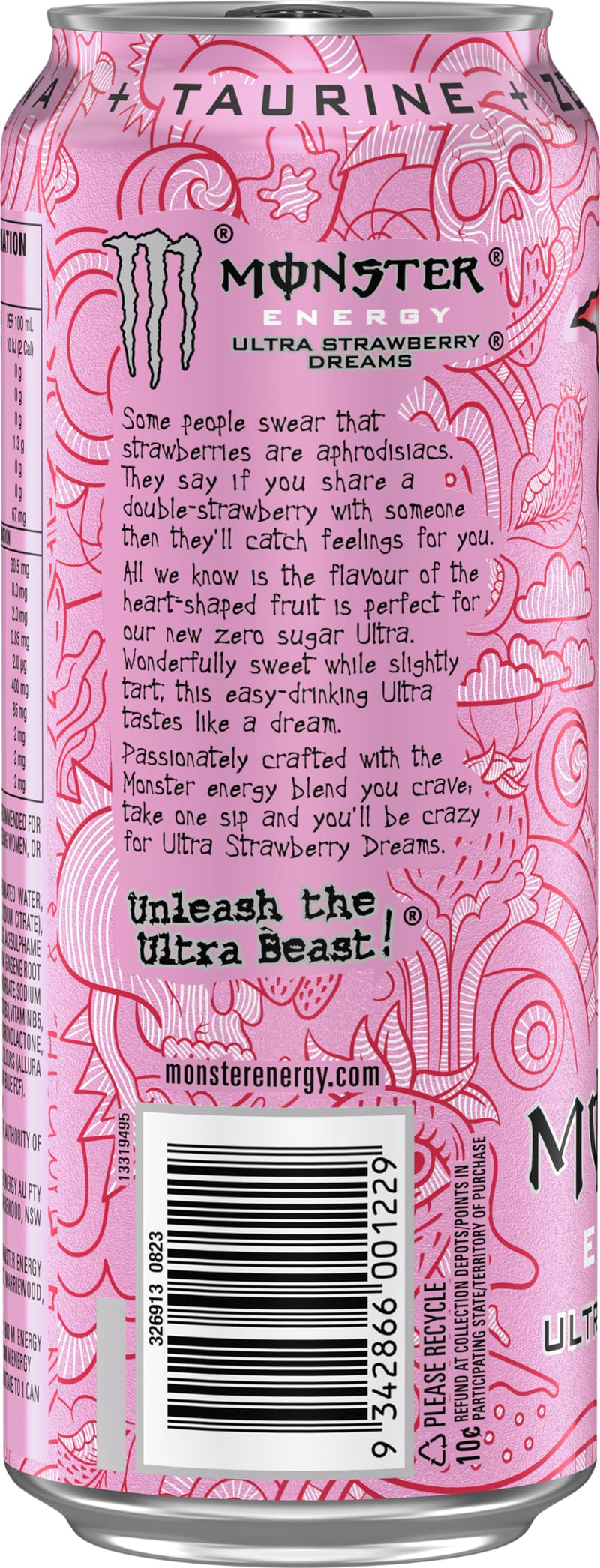 Monster Energy Drink Ultra Strawberry Dreams 24 x 500ml