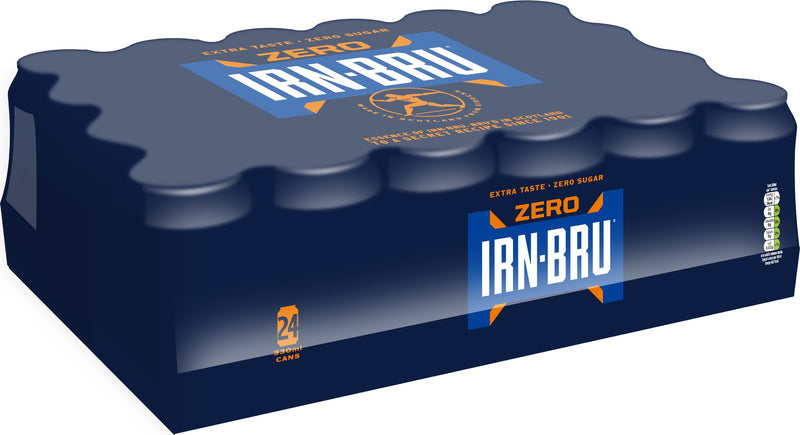 IRN-BRU Zero Carbonated Soft Drink, 24 Pack, 330ml Cans