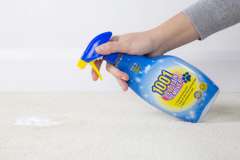1001 Pet Stain and Odour Remover, Tough On Stubborn Stains, Gentle On Rugs, Upholstery and Carpets, Pack of 6, 500 ml