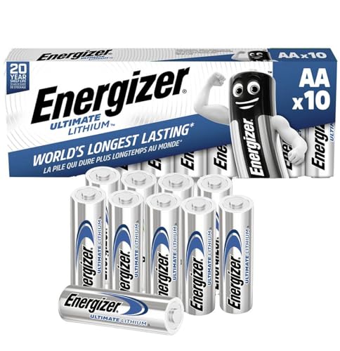 Energizer Ultimate AA Lithium Batteries, 1.5V Double A Disposable Battery for Blink Security Camera Doorbell Alarm System Flashlight Remote Control Toy [AA 8 Pack]