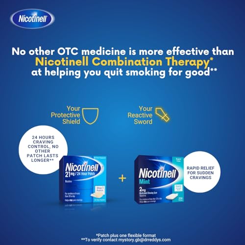 Nicotinell Mint Gum 2mg (204 Pieces), Nicotine Gum, Mega Pack