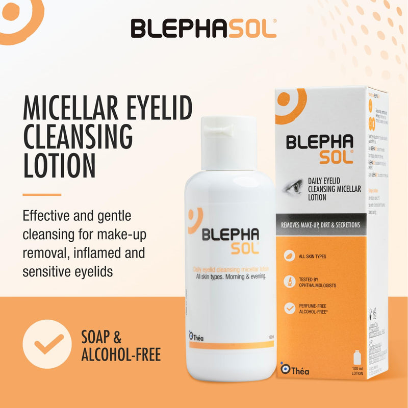 Blephasol Micellar Eyelid Cleansing Lotion, for Sensitive Eyes, 3 x 100ml