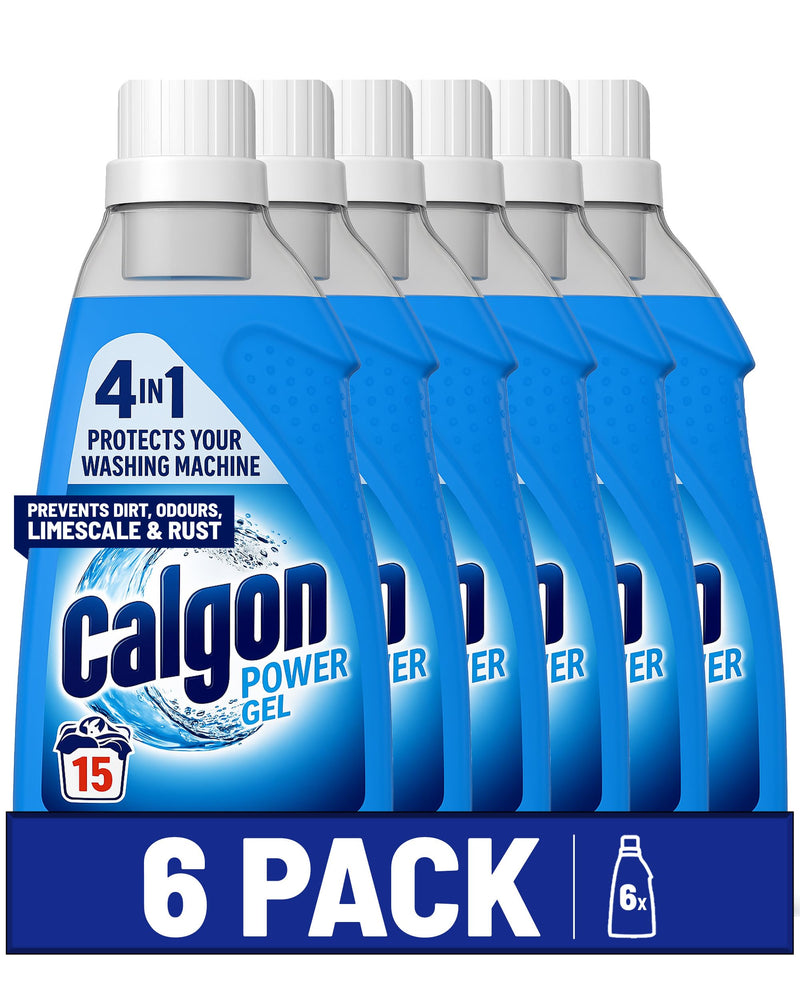 Calgon Gel 4-in-1 Washing Machine Water Softener Gel 750ml, Pack of 6, 6 x 750ml