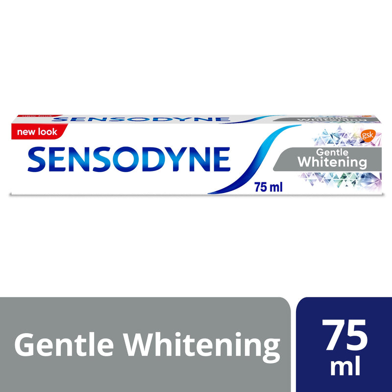 Sensodyne Whitening Sensitive Toothpaste, Daily Care Gentle Whitening, 75 ml, Pack of 12