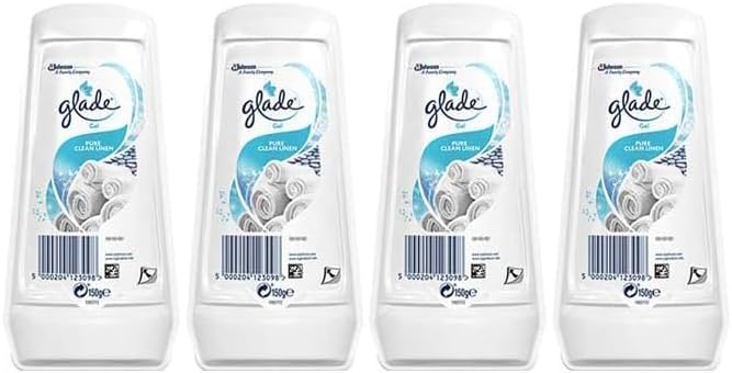 GLADE SOLID GEL 150ml - PURE CLEAN LINEN - PACK OF 4