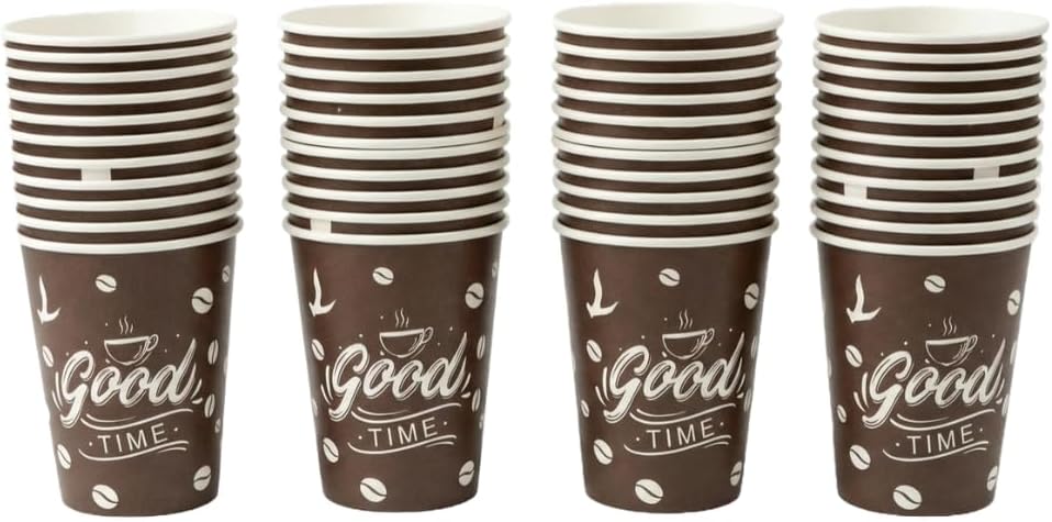 Big Brands Direct 100 Pcs Premium Paper Cups for Hot and Cold Drinks, 8oz 236ml (100 Cups)