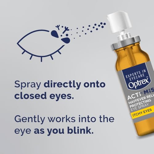 Optrex ActiMist 2-in-1 Eye Spray for Itchy Hayfever Allergy Plus Watery Eyes - 10 ml (Pack of 2)