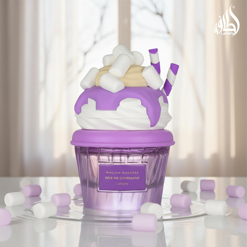 Lattafa Mallow Madness Eau de Parfum Give Me Gourmand Collection - Sweet Gourmand Fragrance, Marshmallow & Vanilla, Spray Form, Unisex Perfume 75ml