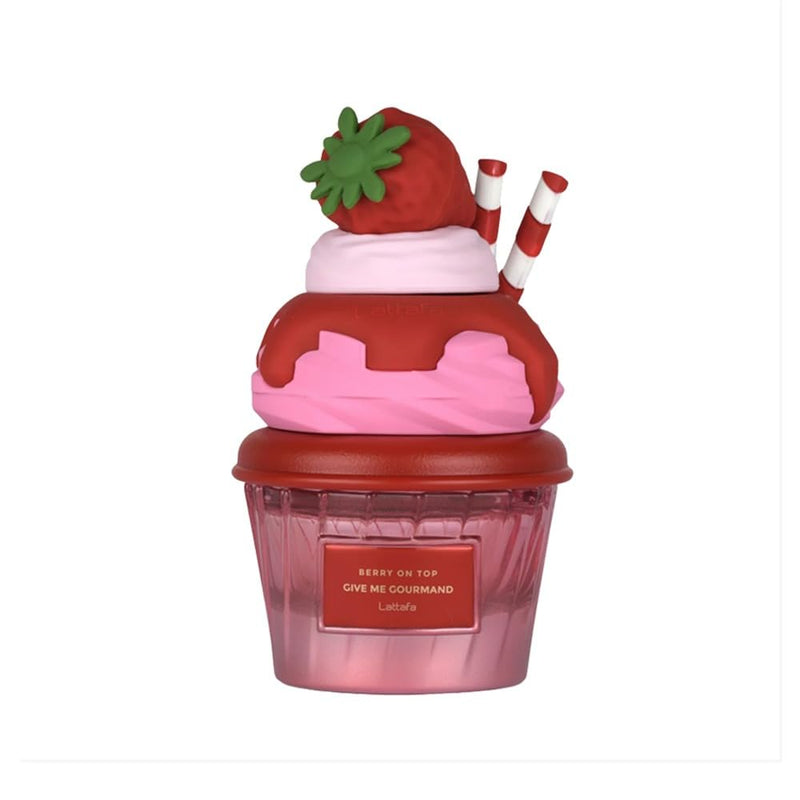Lattafa Berry On Top Eau de Parfum, Give Me Gourmand Collection - Fruity Berry & Vanilla Cream Scent, Spray Form, Unisex Perfume 75ml