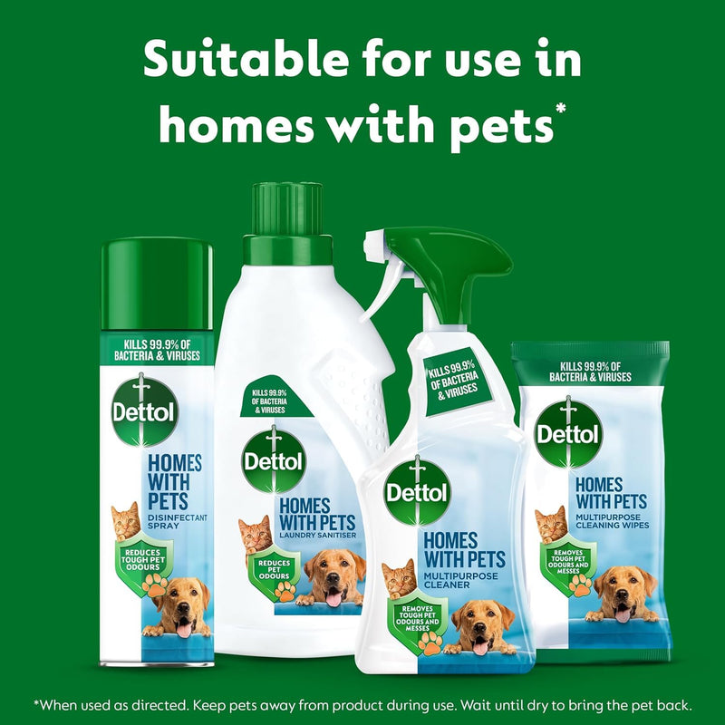 Dettol Laundry Sanitiser, Homes with pets, Fresh Breeze, 4.5L Total (750ml x 6pck) Eliminates Pet Odours, Cleanser & Disinfectant, Kills 99.9 Percent of Bacteria