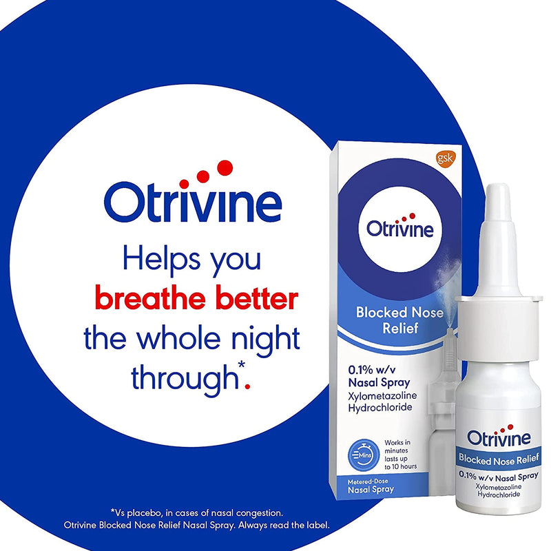 Otrivine Adult Metered Dose 0.1% Nasal Spray 10ml - PACK OF 3