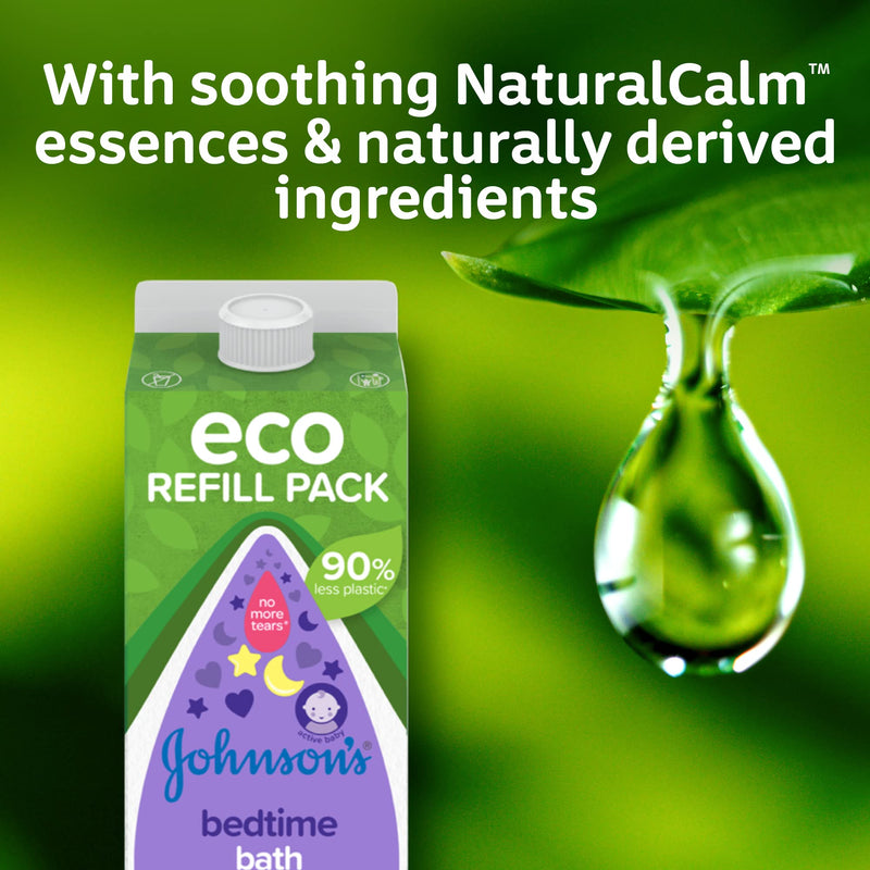 Johnson's Baby Bedtime Bath (1 x 500 ml), Gentle & Soothing Baby Bath to Help Sleep Better, Hypoallergenic Newborn Care, with Natural Calm Aromas and No More Tears Formula