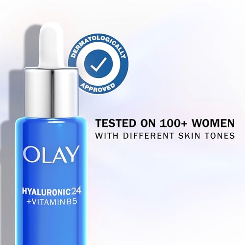 Olay Hyaluronic Acid Serum for Face, Skincare with Niacinamide 99% Purity and Vitamin B5 (Panthenol). Hydrating Skin Care with 3 Actions: Plumps, Smooths, Hydrates. Non Greasy, Non Sticky, 40ml