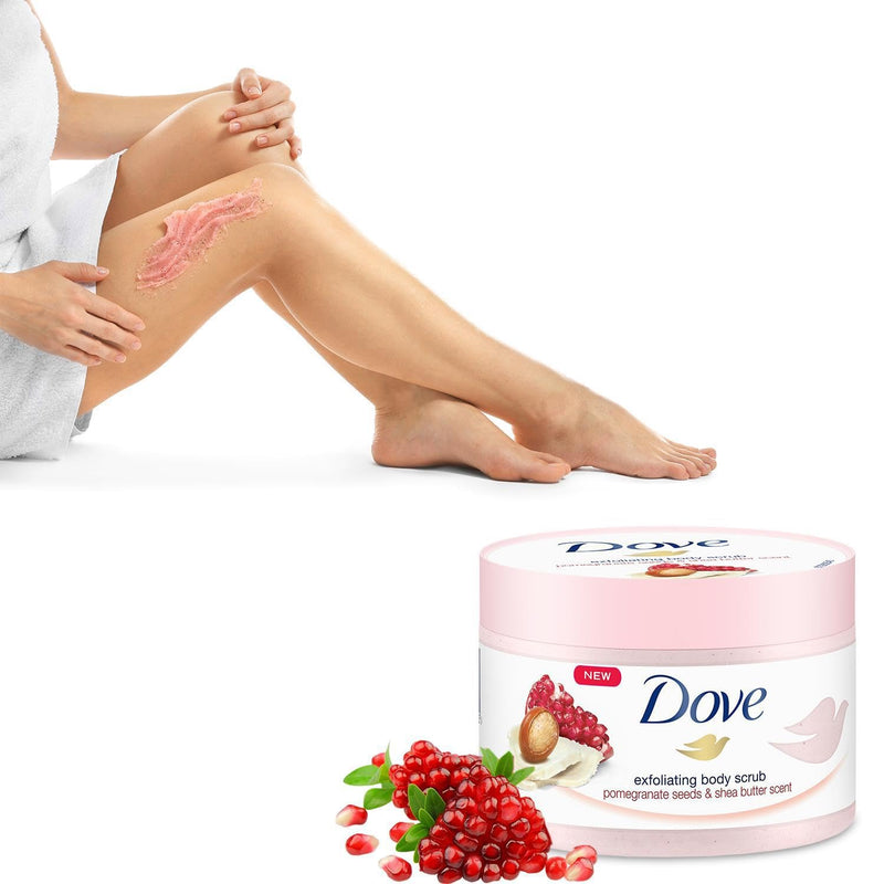 Dove Exfoliating Body Scrub Pomegranate Seeds and Shea Butter Scent 225ml