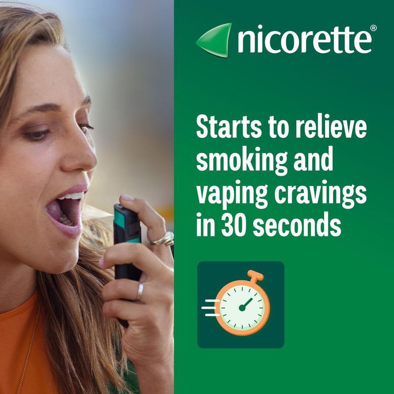 Nicorette QuickMist Mouthspray, Freshmint Smoking or Vaping Cessation Aid, Designed to Start reducing Cravings in 30 Seconds (Quit Smoking or Quit Vaping Aid)