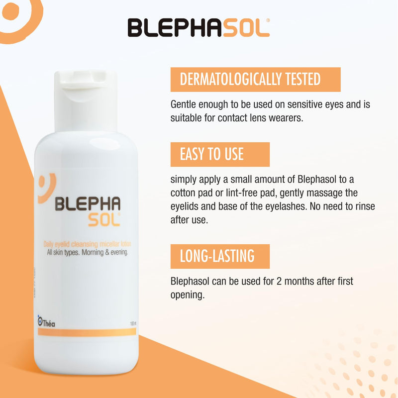 Blephasol Micellar Eyelid Cleansing Lotion, for Sensitive Eyes, 3 x 100ml