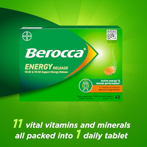 Berocca Vitamin C Effervescent Tablets, Orange Flavour, 45 Tablets
