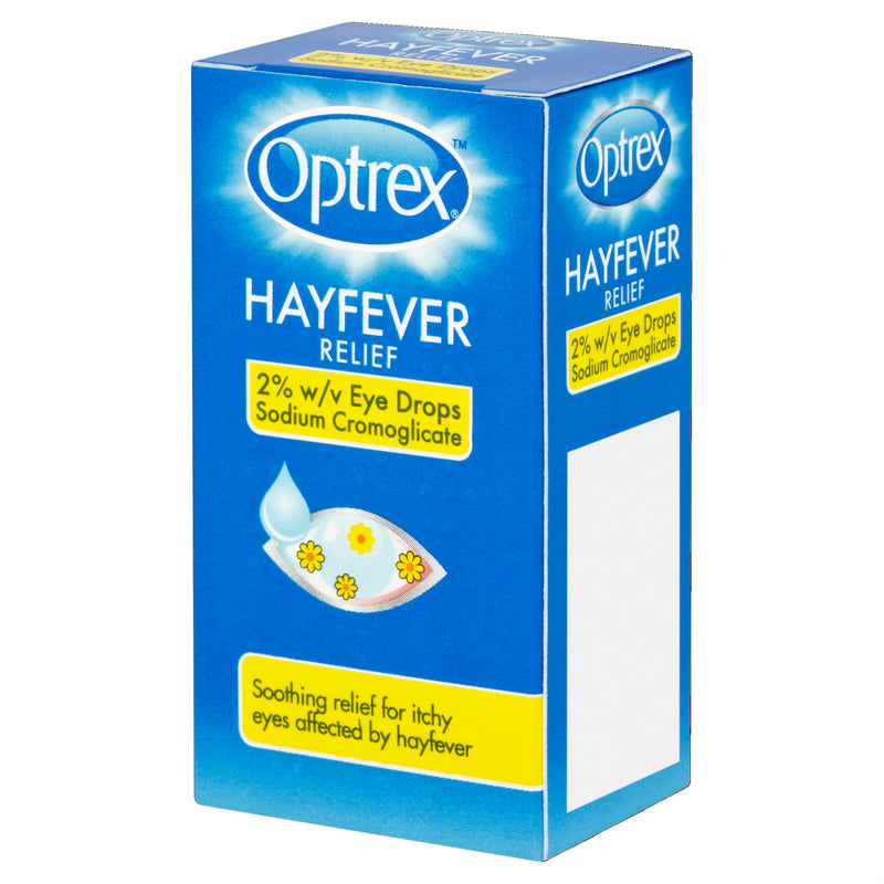 Optrex Hayfever Allergy Relief Eye Drops, Soothing for Itchy Dry Tired Eyes, 10 ml (Pack of 2)
