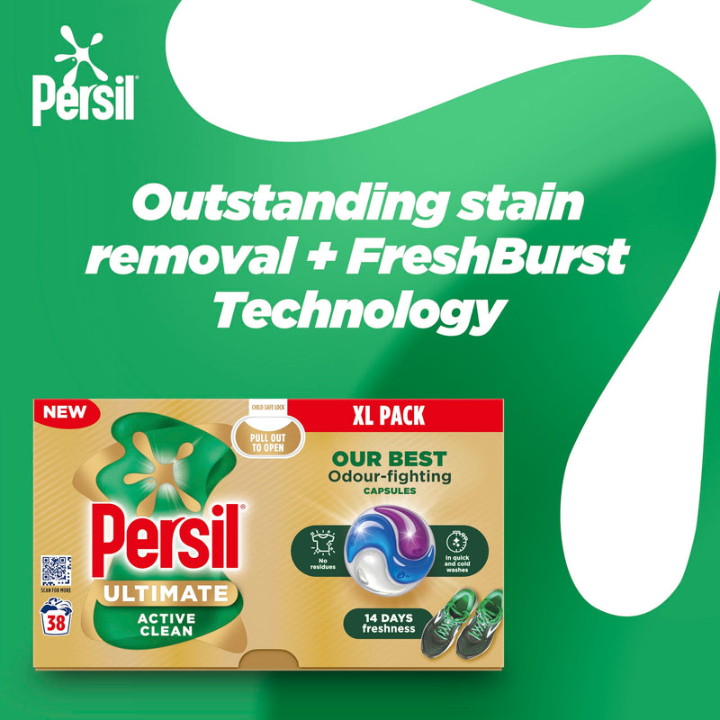 Persil Ultimate Active Clean Washing Capsules laundry