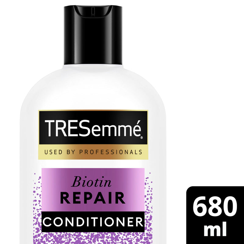 TRESemme Biotin Repair Conditioner visibly repairs 7 types of damage in 1 use for dry, damaged hair 680 ml