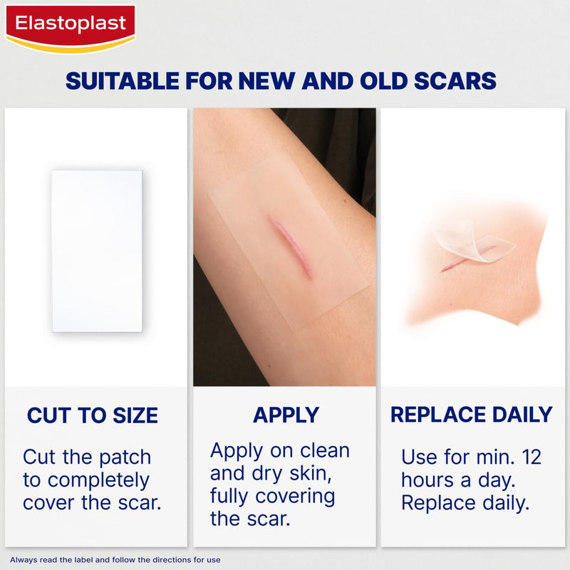 Elastoplast Scar Reducer Plasters (21 Plasters), Quick and Convenient Scar Cover Up Treatment, Scar Sheets to Reduce Visibility of Scars, Scar Plaster Pack for Quick Results, Strong Adhesion Tape