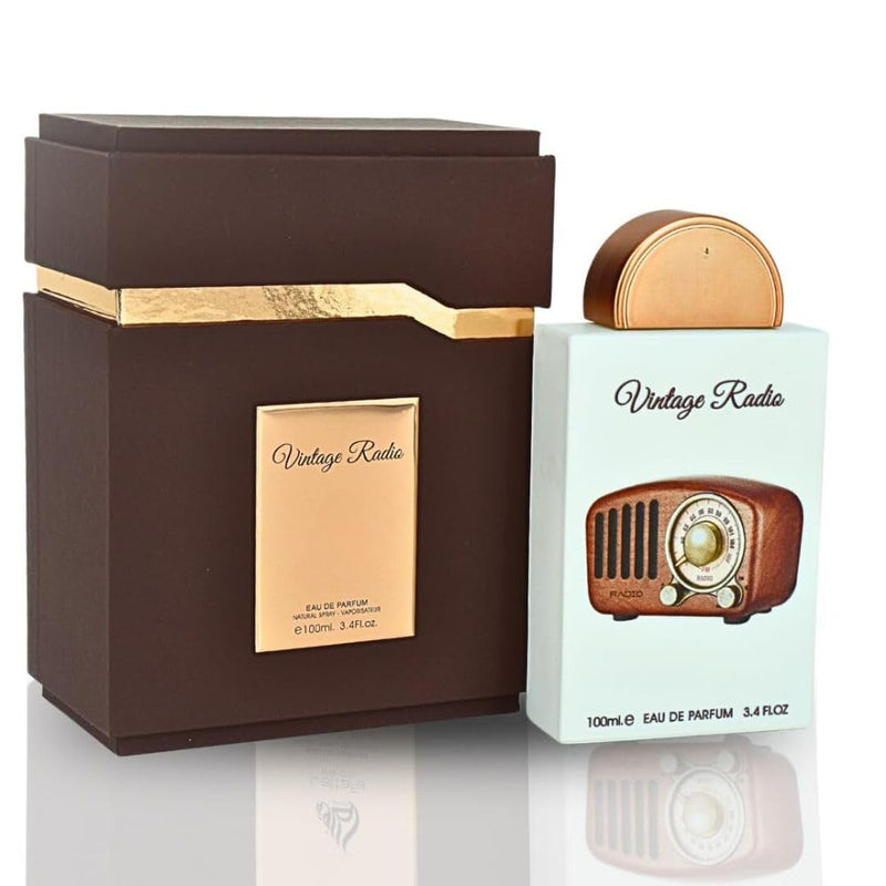 Vintage Radio Perfume - Luxury Unisex Fragrance - Woody Scent - Arabian UAE Dubai Spray - Eau De Parfum 100ml