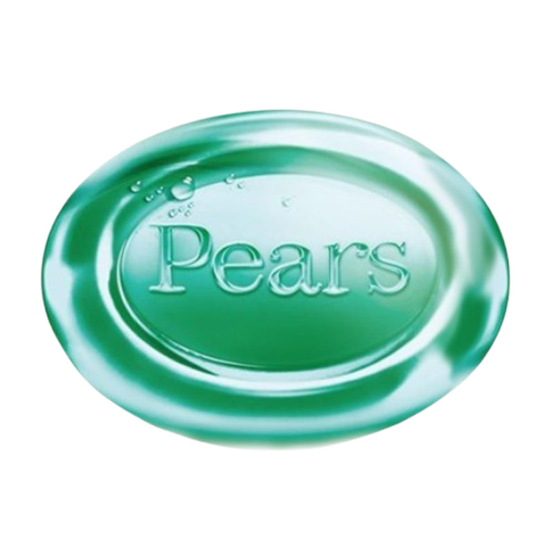 Pear Transparent Green Soap Bar 125g – 6xPack- Pure & Gentle Glycerin-Based Soap with Natural Oils- Iconic Herbal Fragrance- Mild & Moisturising Cleanser for Face and Body- Ideal for Sensitive Skin