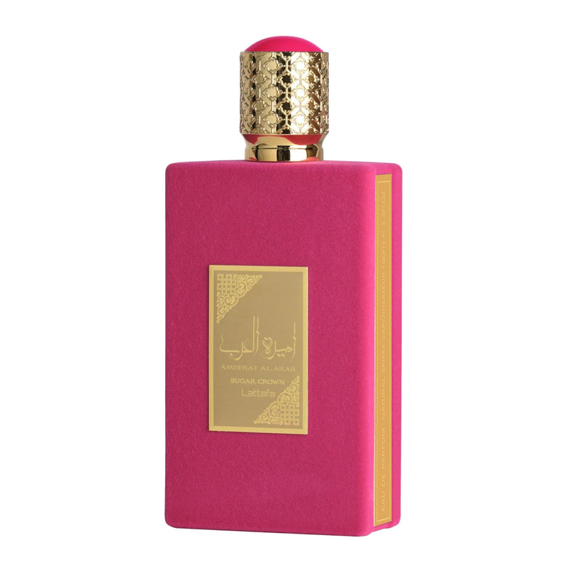 Ameerat Al Arab Sugar Crown Eau de Parfum 100ml for Women by Asdaaf Lattafa – Sweet Gourmand Perfume with Candied Orange, Cotton Candy, Vanilla Cream & Tonka Bean
