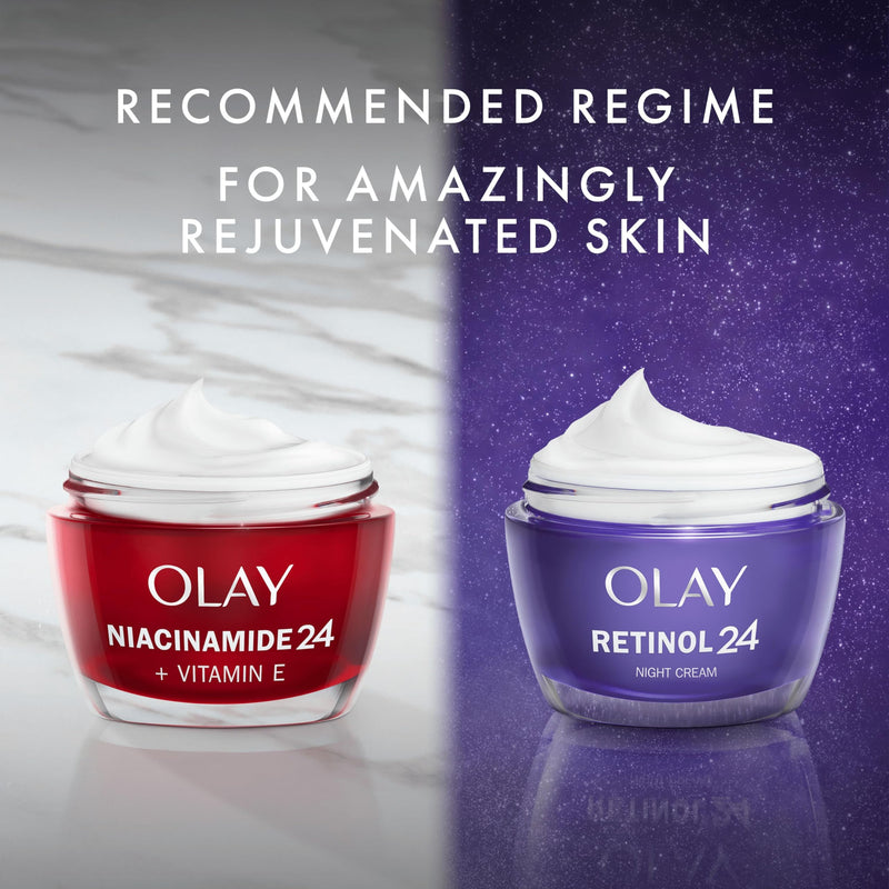 Olay Niacinamide 24 + Vitamin E Moisturiser, Day Cream with 99 Percent Pure Niacinamide and Vitamin E 50ml