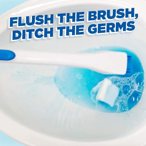 Duck Fresh Brush Refills, Flushable Toilet Bowl Cleaning Pads, Pack of 6 (Total of 72 Refill Pads)