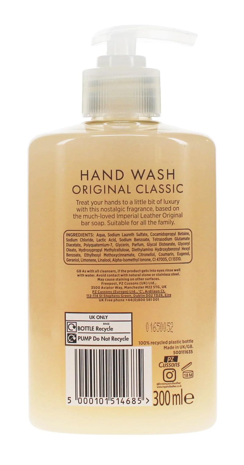Cussons Imperial Leather Original Classic Antibacterial Hand Wash Soap 300ml