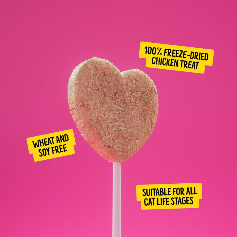 BONKERS Purrpops, Freeze Dried Chicken Flavored Lollipop Cat Treats, 13 x 4 pack, 52 Lolipops