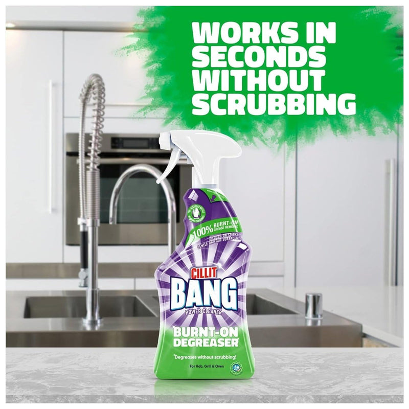 Cillit Bang Powerful Degreaser Spray | 750ml | Pack of 3 | Removes Food Stains, Dirt & Grease