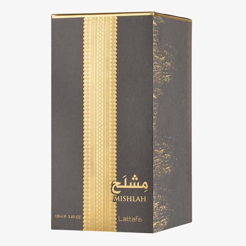 Mishlah by Lattafa Eau de Parfum 100ml – Unisex Spicy Woody Perfume with Bergamot, Lavender, Cedarwood & Musk