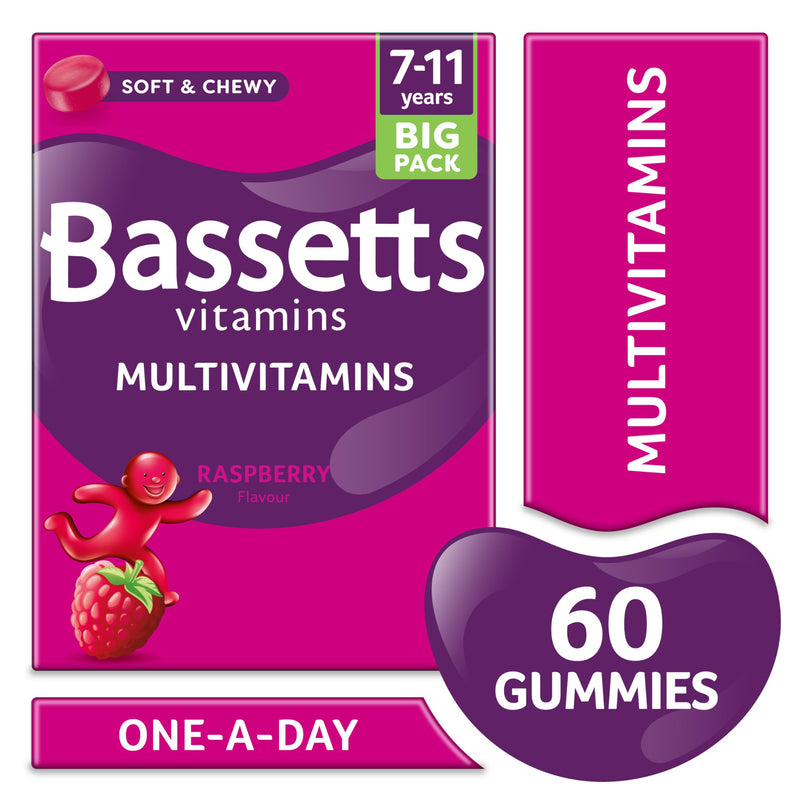 Bassetts Vitamins 7-11 Years Raspberry Flavour Multivitamins