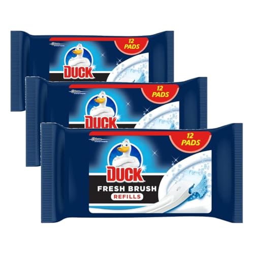 Duck Fresh Brush Refills, Flushable Toilet Bowl Cleaning Pads, Pack of 6 (Total of 72 Refill Pads)