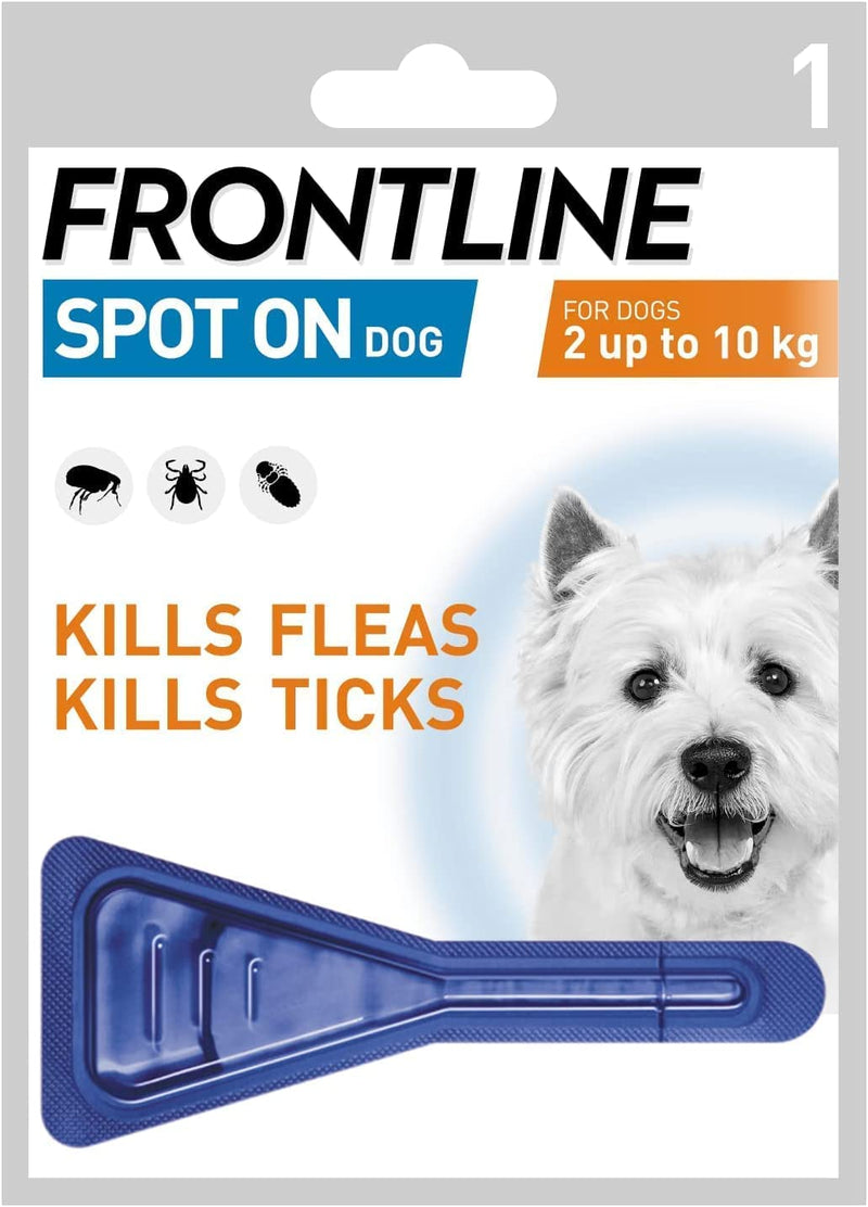 FRONTLINE Spot On Flea & Tick Treatment for Small Dogs (2-10kg) 1 Pipette Box